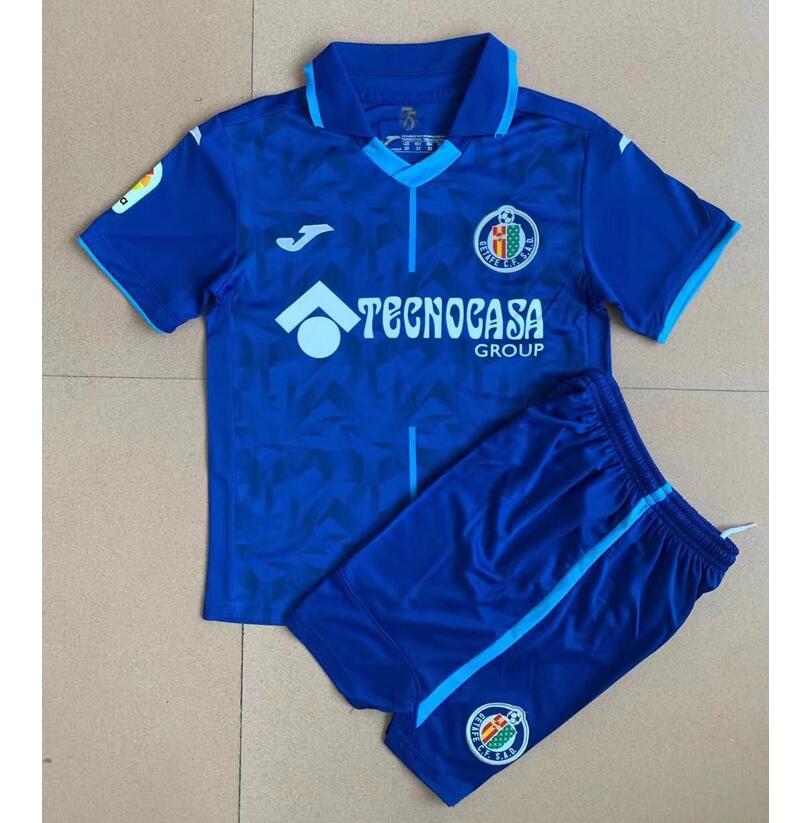 Kids Getafe 2021/22 Home Soccer Kits Shirt With Shorts